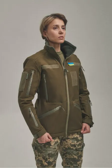 Зимова жіноча куртка KORDAX Soft Shell 2 в 1 хакі Тернівка - фото 2