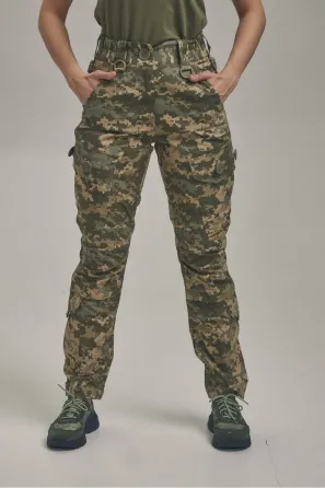 Тактичні штани KORDAX жіночі з корсетом, піксель Тернівка