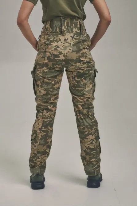 Тактичні штани KORDAX жіночі з корсетом, піксель Тернівка - фото 3