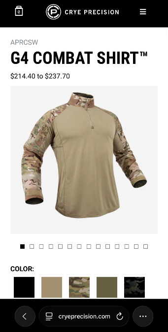 Бойова сорочка Crye Precision G4 NSPA Combat Shirt Multicam Киев - изображение 1