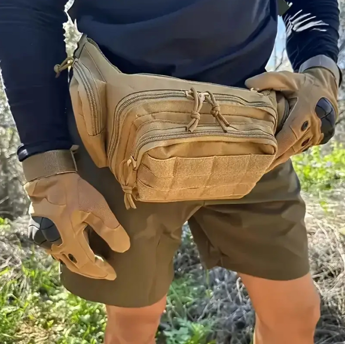 Тактична нагрудна поясна сумка бананка ARMORBAG чорна, олива і койот на пояс з MOLLE Павлоград - фото 5