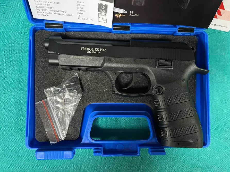 Пістолет пневматичний EKOL ES P92 4.5mm чорний Львів - фото 2