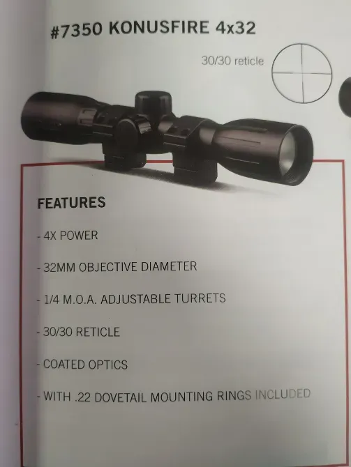 Оптичний приціл Konus Konusfire 4x32 з кільцями 11мм Львів - фото 4