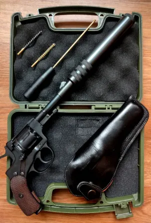 Наган "ГРОМ" с двумя глушителями. Київ