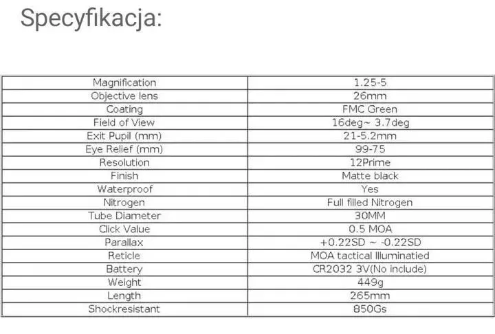 Приціл загонник SKW 1, 25-5x26 BDC-02-AK Вінниця - фото 2