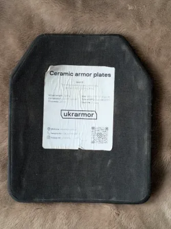 Бронеплита Ukrarmor Керамічна плита 6 класу захисту Вага 2.3 кг Запоріжжя