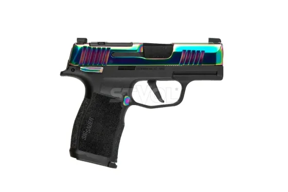 Пістолет спортивний Sig Sauer P365X 9MM, 3.1IN, RAINBOW & BLK, (2) 12RD STEEL MAG, MS, OR Миколаїв