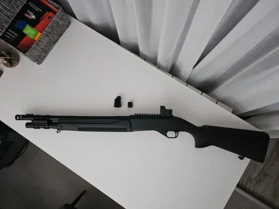 Гладкоствольна рушниця Huglu TR Veyron Black Tactic Synthetic 12/47 см Одеса