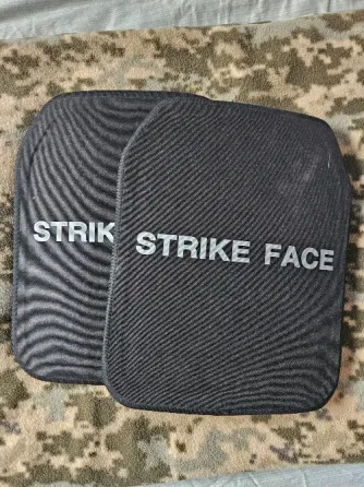Керамическая бронеплита Strike Face 6-го класса Al2O3 3.7 kg (10+12) NIJ IV 27 х 33 см. Черный Київ