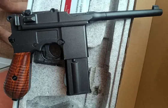 Пневматичний пістолет SAS Mauser M712 Blowback + дерев'яна кобура-приклад Харків