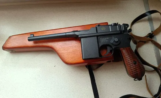 Пневматичний пістолет SAS Mauser M712 Blowback + дерев'яна кобура-приклад Харків