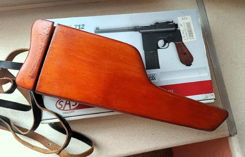 Пневматичний пістолет SAS Mauser M712 Blowback + дерев'яна кобура-приклад Харків - фото 8