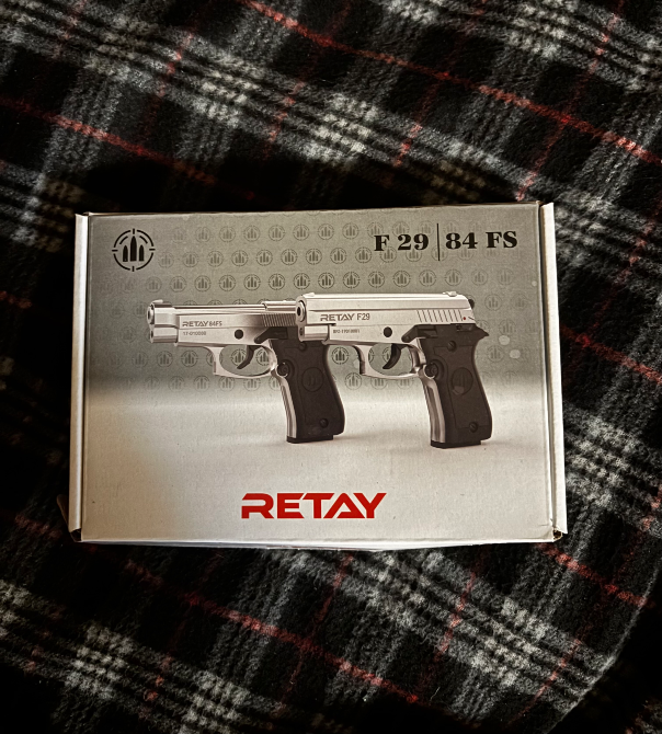 Стартовий пістолет Retay F29 (Beretta 84FS під холостий патрон 9 мм) чорний Львів - фото 3