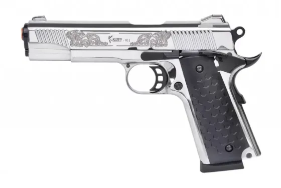 Стартовий пістолет 911#6 Matte Chrome Plating, Engraved/Black Grips Харків