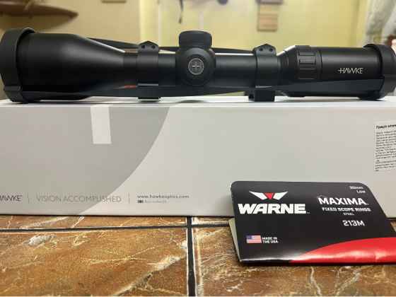 Приціл Hawke Vantage 30 WA 2.5-10x50 IR + низькі сталеві кільця Warne 30мм (На гарантії!) Киев